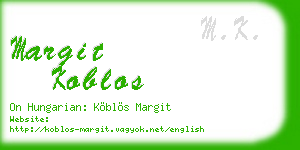 margit koblos business card