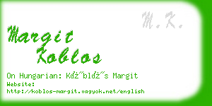 margit koblos business card